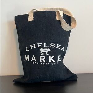 Chelsea Market New York Black and Cream Tote Bag